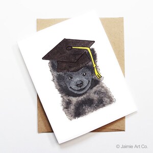 Graduation Card - Spitz, Grad Card, College Graduation, High School Grad, Congrats Grad, Congrats Card, Cute Dog Card