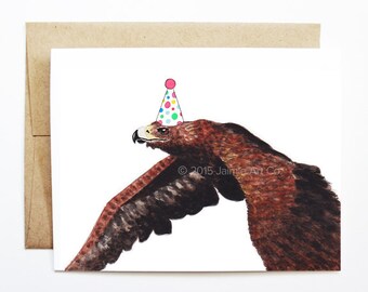 Unique Printable Birthday Card Well This Is Awkward Funny Hawk Birthday Card Animal Pun Birthday Card Funny Animal Pun