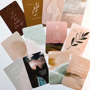 Lot de 12 cartes d'affirmation de naissance chrétienne