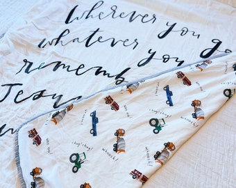 Wherever You Go Deluxe Bamboo Cotton Muslin Quilt
