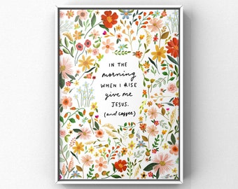 When I Rise Fine Art Print (coffee in white) 8x10