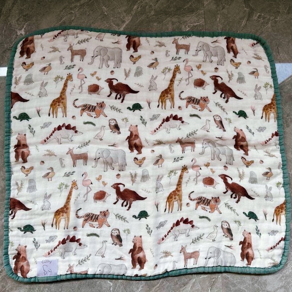 MINI* Animals/Creatures Big and Small 8-Layer Bamboo Cotton Muslin Blanket