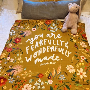 Wonderfully Made Bamboo Cotton Muslin Swaddle