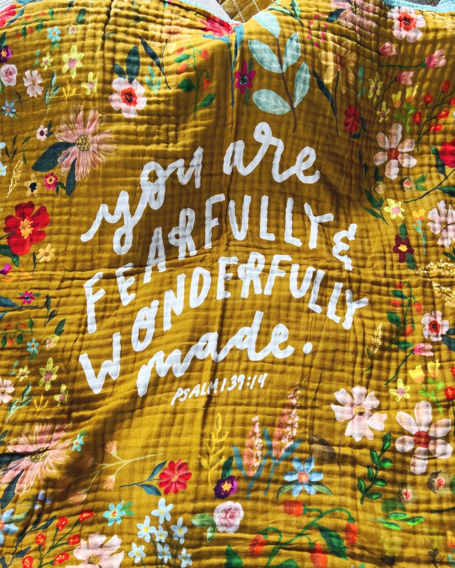 Wonderfully Made Muslin Quilt Etsy