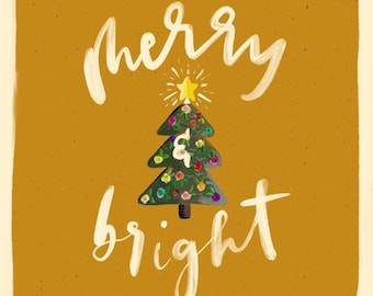 Merry and Bright Fine Art Print 8x10
