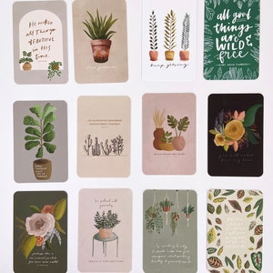 Tarjetas de afirmación Plant Lover
