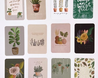 Cartes d’affirmation de l’amoureux des plantes