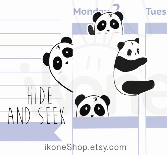cute panda planner stickers