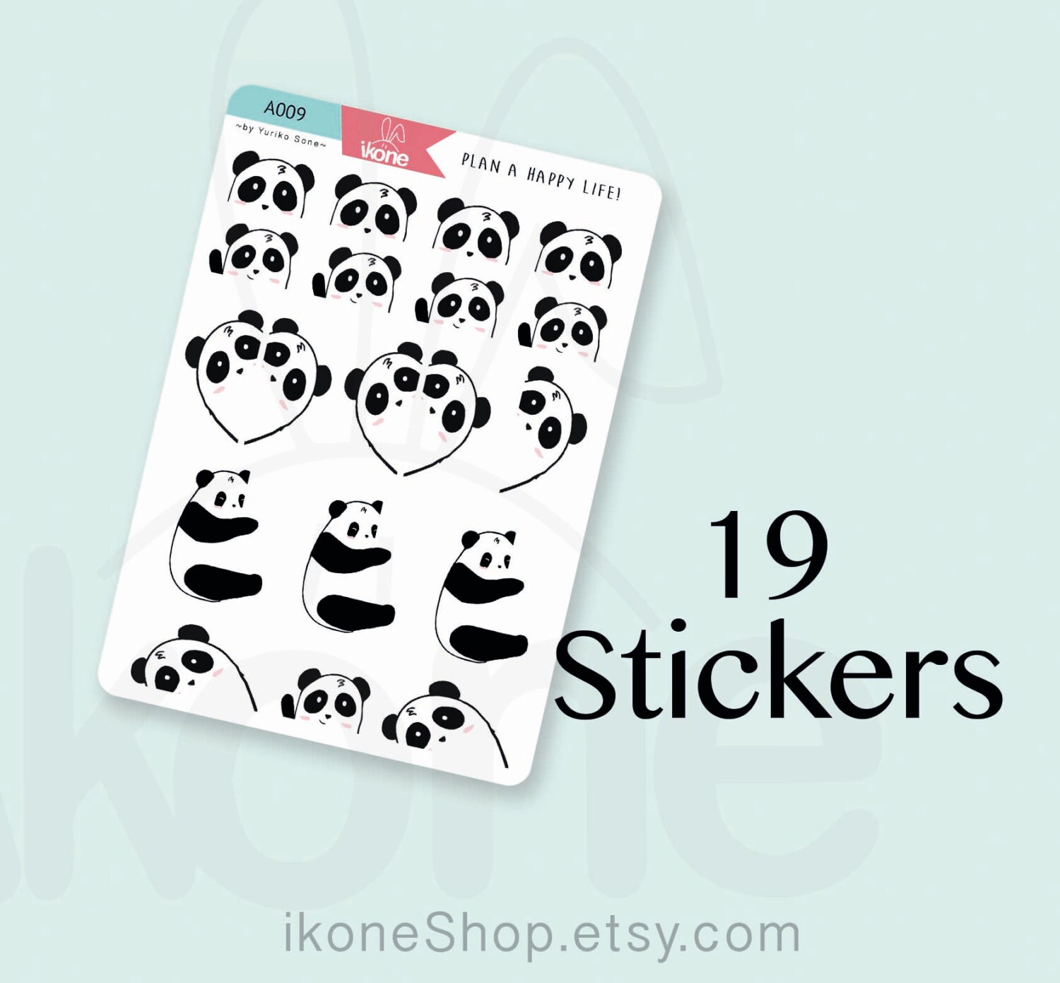 Cute Panda Planner Stickers kawaii lazy panda sticker sheet | Etsy