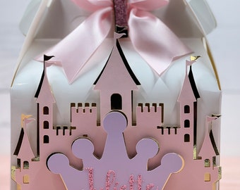 Princess Castle Favor Box: Handmade Gable Box with Bow