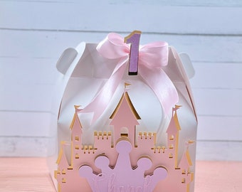 Princess Castle Favor Box: Handmade Gable Box with Bow