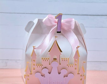 Princess Gable box• Princess favor box • princess favor boxes • castle princess favor box • castle party box • 3D favor boxes