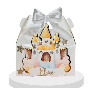 Princess and prince Gable box• Gender Neutral party favors •princess favor boxes • castle princess favor box • castle party box • 3D favor