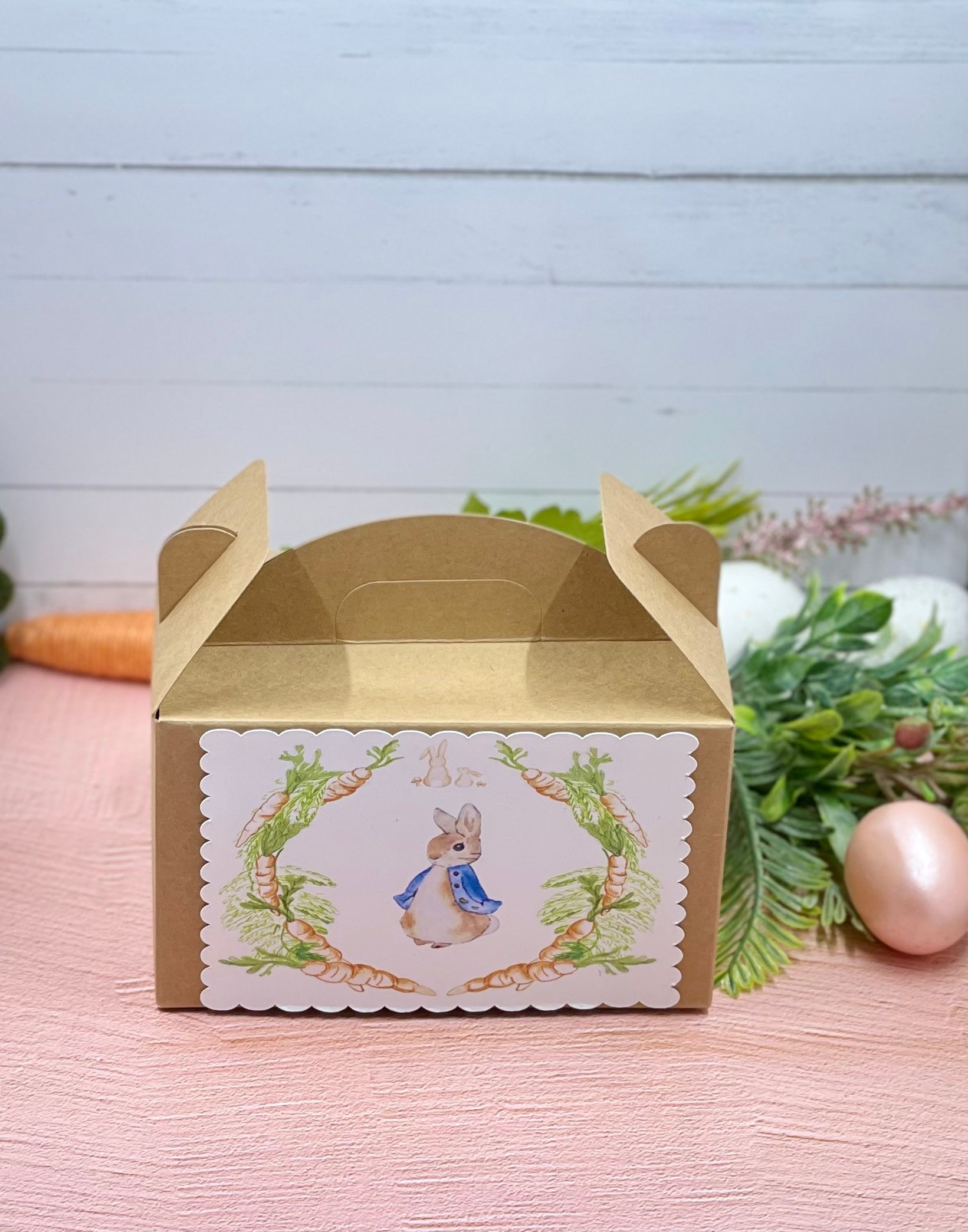 Bunny gable box• Bunny Favor box • Peter the rabbit  favor box• Peter the rabbit lunch box • Easter bunny gabble box •  Bunny Party favors