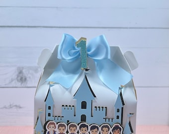 Prince Gable box• Baby prince  favor box • baby prince favor boxes • castle prince favor box • castle party box • 3D favor boxes