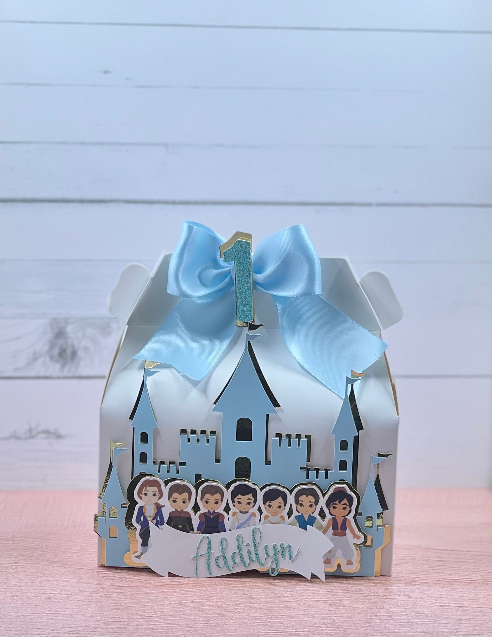 Prince Gable box• Baby prince  favor box • baby prince favor boxes • castle prince favor box • castle party box • 3D favor boxes