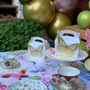 Butterfly gable box• butterfly favor box• Butterfly favor box• tea party favor box