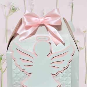 Baptism party favors • Baptism gable box • Bautizo souvenirs • Kids Baptims•  Angel party favors • Angel party box • kids party Favors