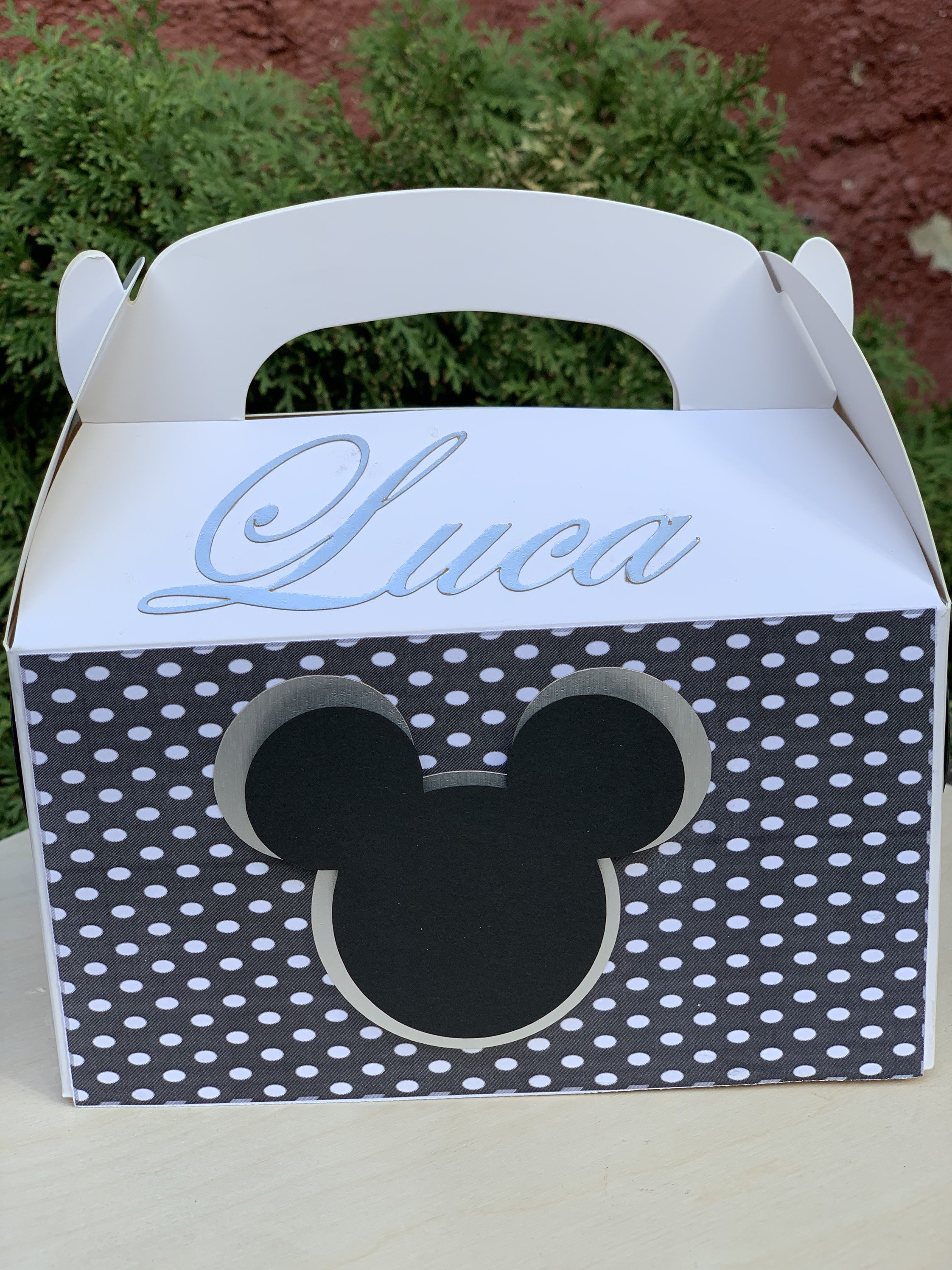 Mickey Mouse Favor Box Black and White Favor Box - Etsy
