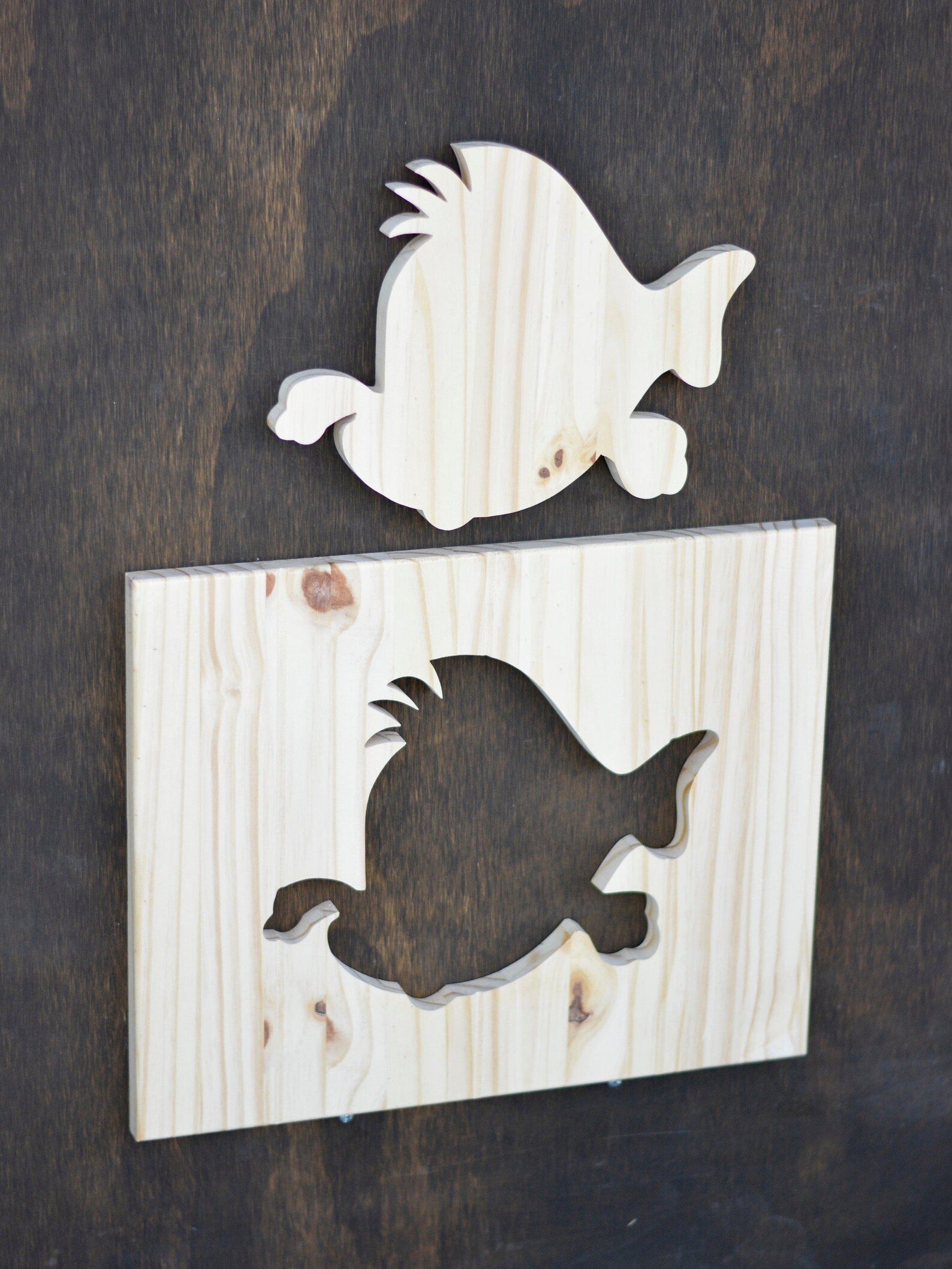Flounder Wood Silhouette Disney Little Mermaid Cutout Etsy