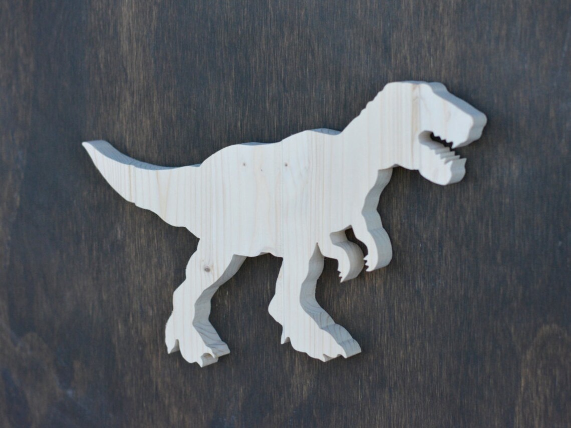 Wood Dinosaur Cutouts Etsy