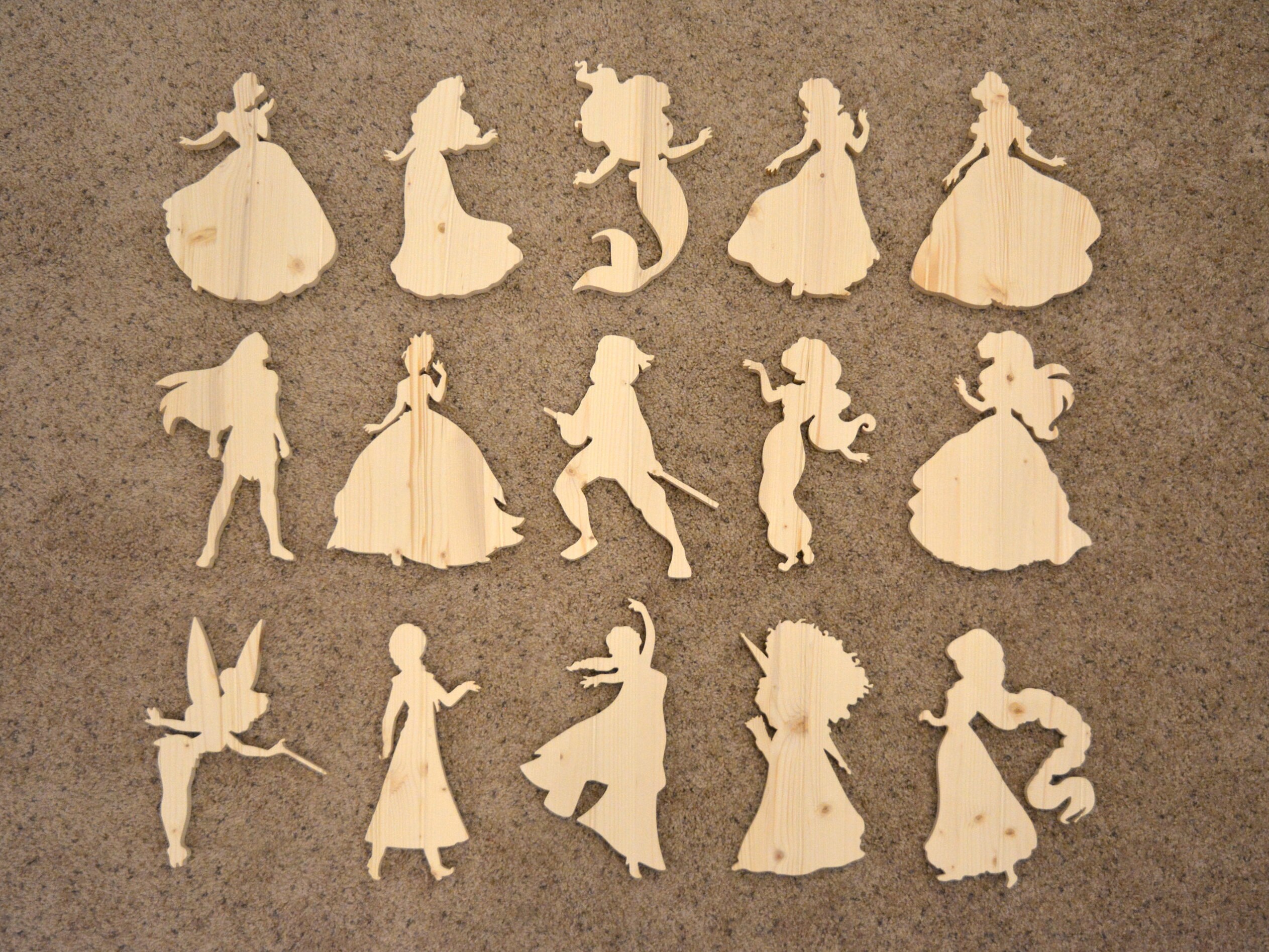 Cinderella Wood Disney Cutout Etsy