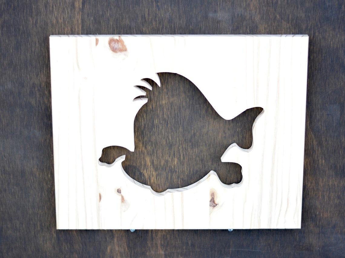 Flounder Wood Silhouette Disney Little Mermaid Cutout Etsy