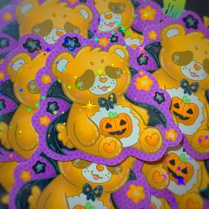 Halloween Bear Holo Vinyl Sticker