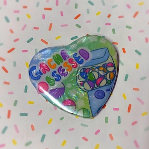 Gacha Gachapon Heart Shaped Button
