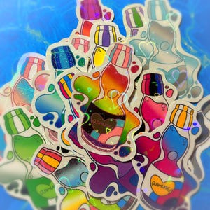 Ramune LGBT Pride holografische vinyl sitckers
