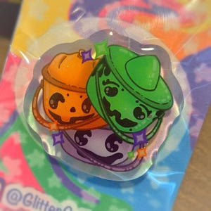 Halloween Buckets Acrylic Pin
