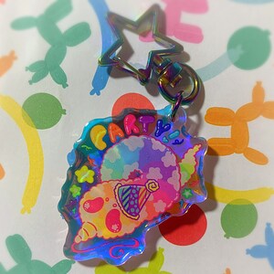 Party Worm on a String Acrylic Charm