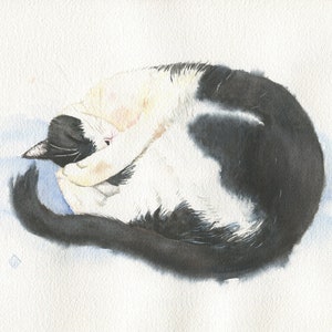 Custom watercolor cat portrait - 8x10 impressionist watercolor cat painting, unique gift portrait, cute original cat artwork