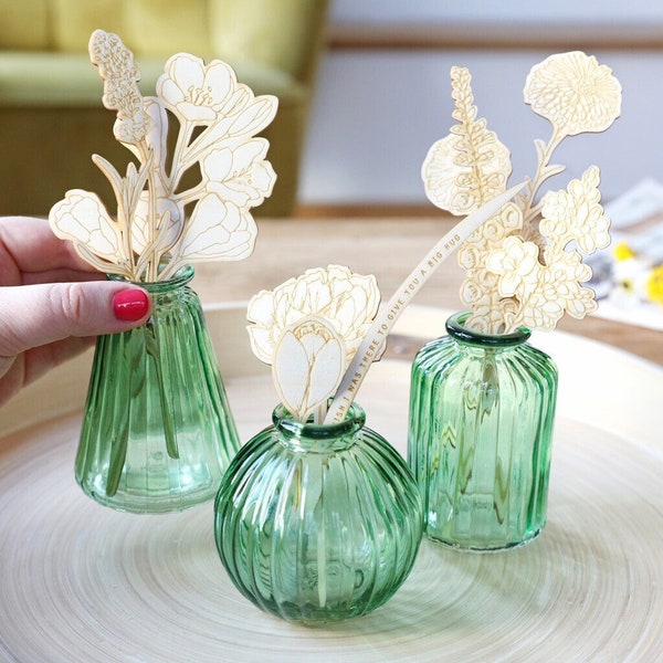 Small Glass Vases Etsy