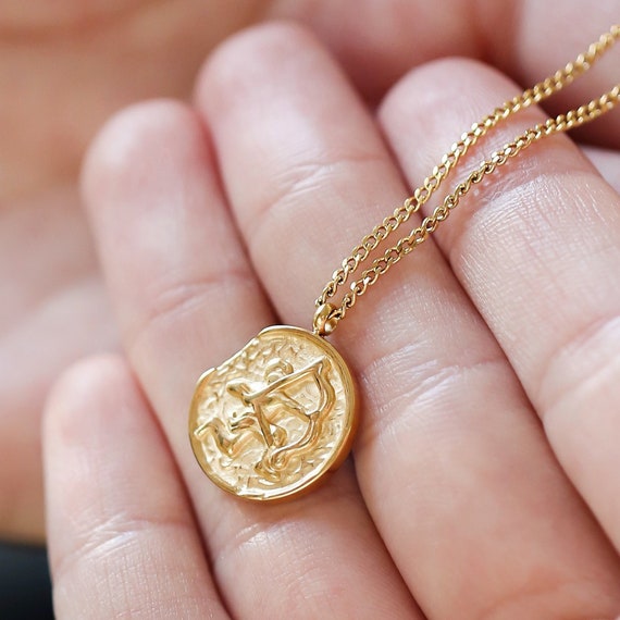 Gold Stainless Steel Sagittarius 