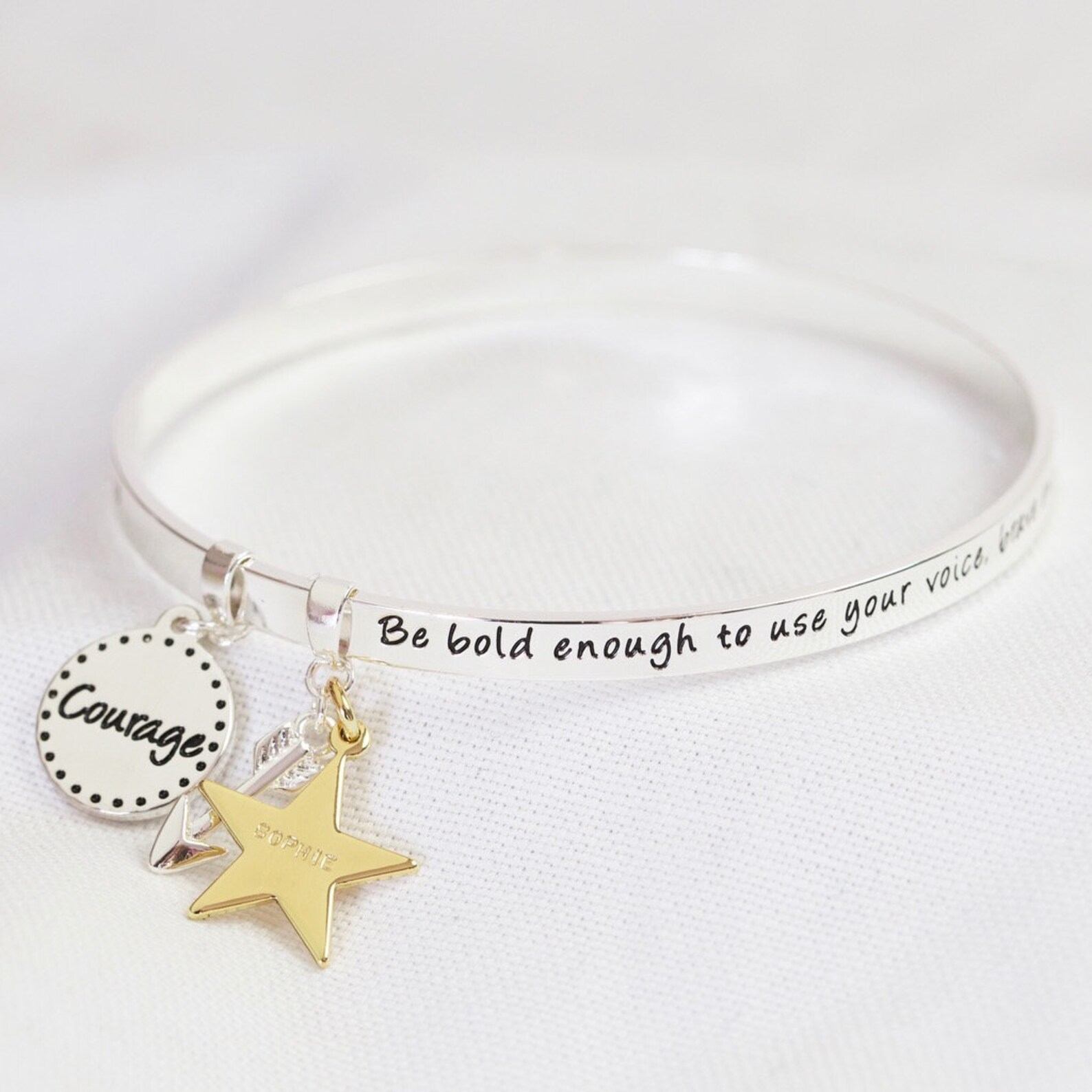 Bracelet de mots significatifs personnalisé Soyez courageux Etsy