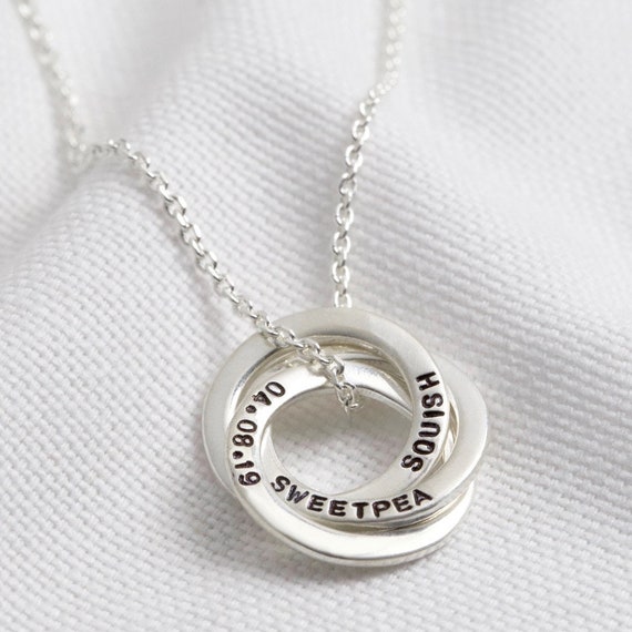 Personalised Sterling Silver Russian 