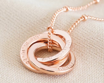 Personalised Russian Ring Necklace 