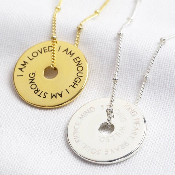 Affirmation Ring Necklace - Etsy 