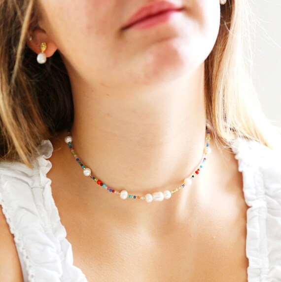 Freshwater Pearl Beaded Choker 