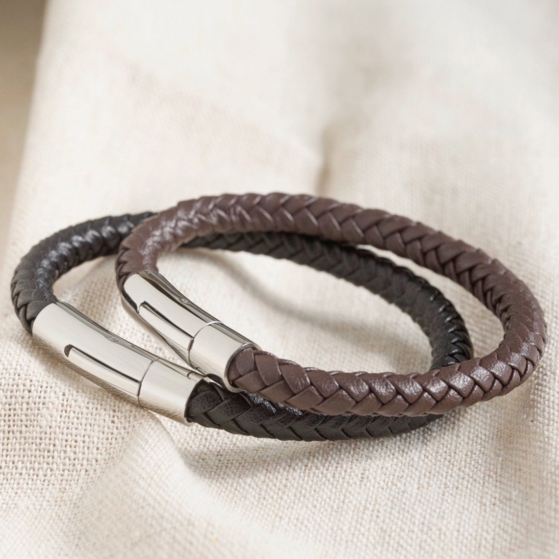 Men's 'trigger Happy' Vegan Leather Bracelet - Etsy UK