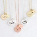 Personalised Dinosaur Disc Necklace - Silver - Gold - Rose Gold - Engraved