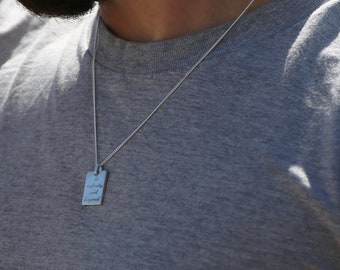 Men's Personalised Sterling Silver Tag 