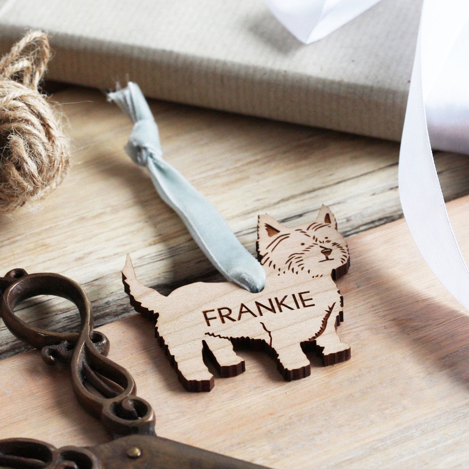 Personalisierte Holz Hund hängen Deko Etsy