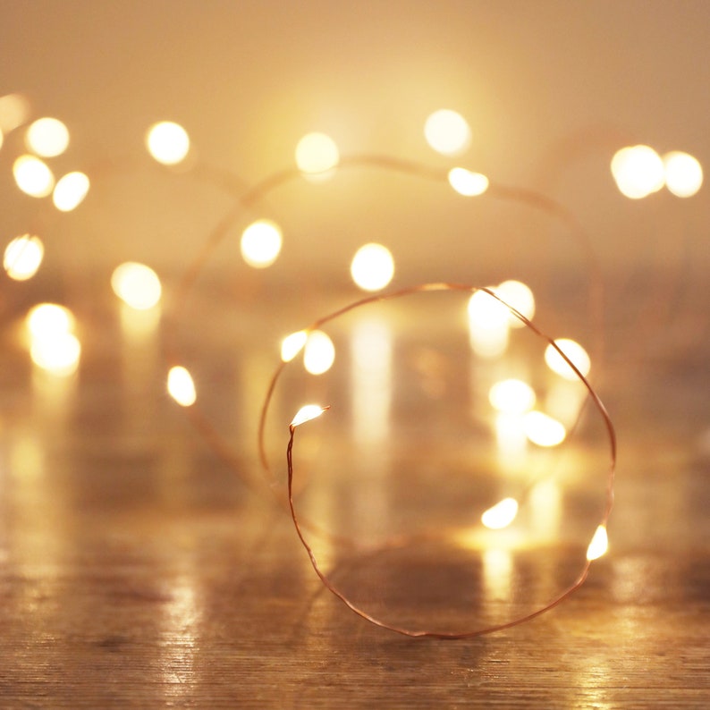 30 Battery Powered LED Copper Wire String Lights Etsy