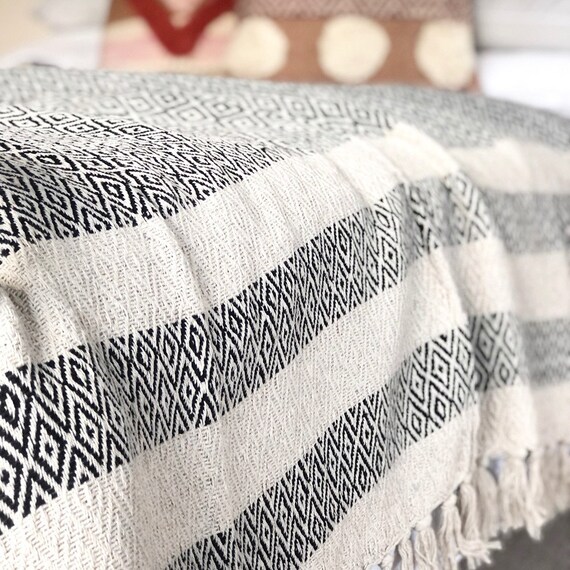 scandi boho blanket throw