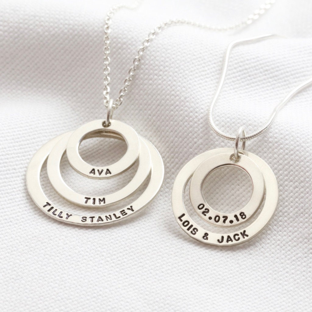 Personalised Sterling Silver Double 