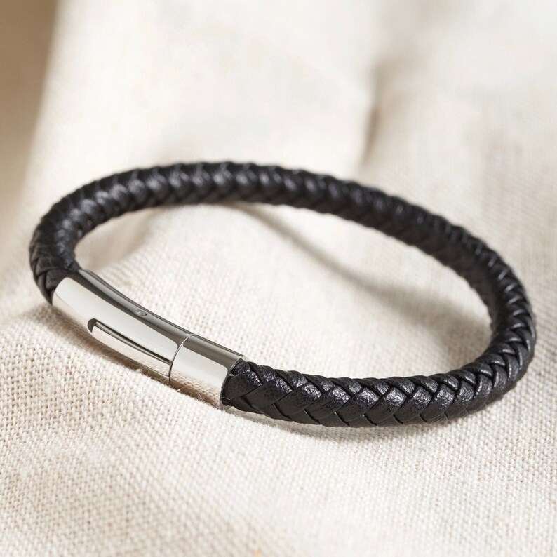 Men's 'Trigger Happy' Vegan Leather Bracelet  image 4