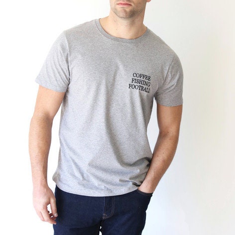 Image of Personalised Embroidered "Favourite Things' Unisex T-Shirt in Grey