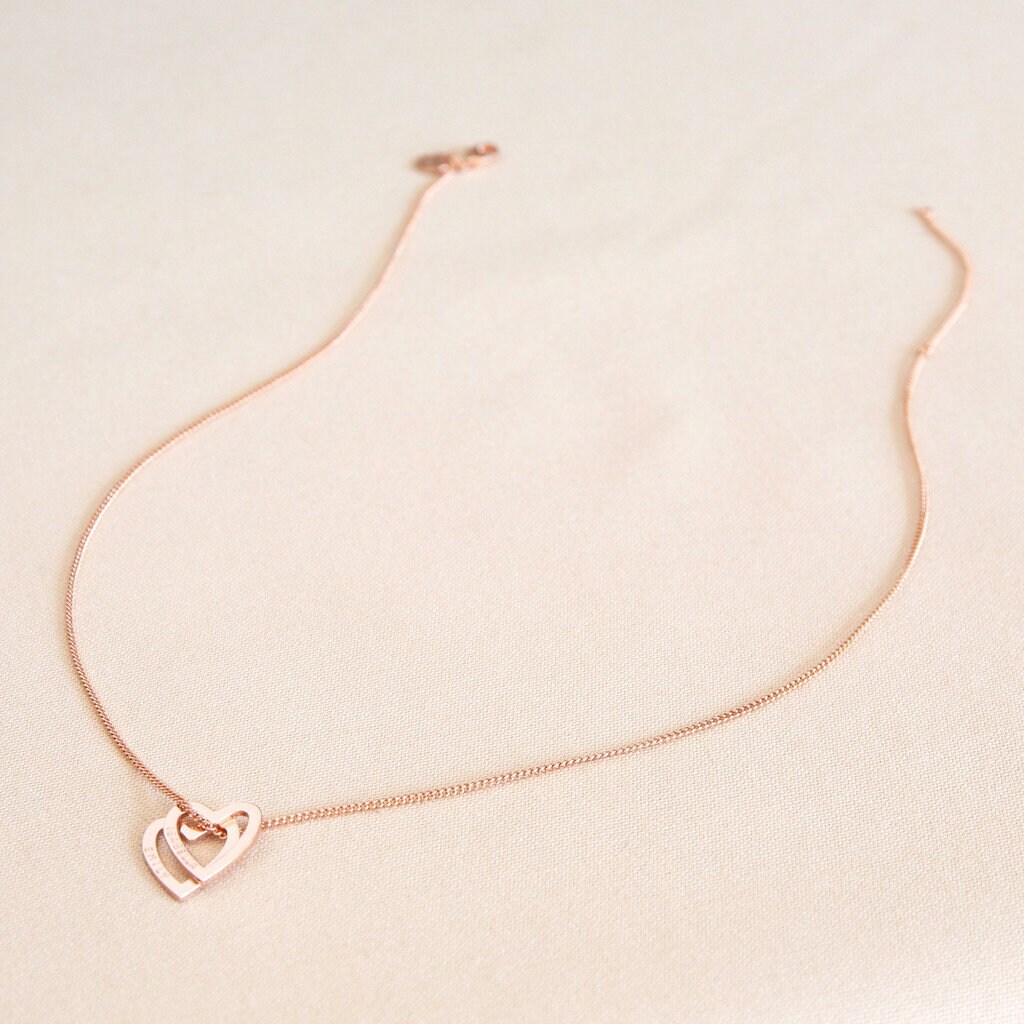 Heart Necklace Silver Gold 
